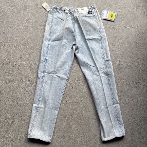 Deadstock 90s Dockers Jeans 30x32 Pleated Denim Levi’s Baggy Acid Wash Vintage - Picture 13 of 16